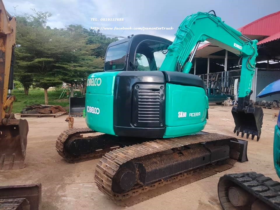 สินค้าเก่านอก มีตู้/มีเก๋ง/มีประตู/แอร์หนาว/ มีผานหน้า/ใบมีดดัน รถขุดโกเบ KOBELCO SK60SR-YT
