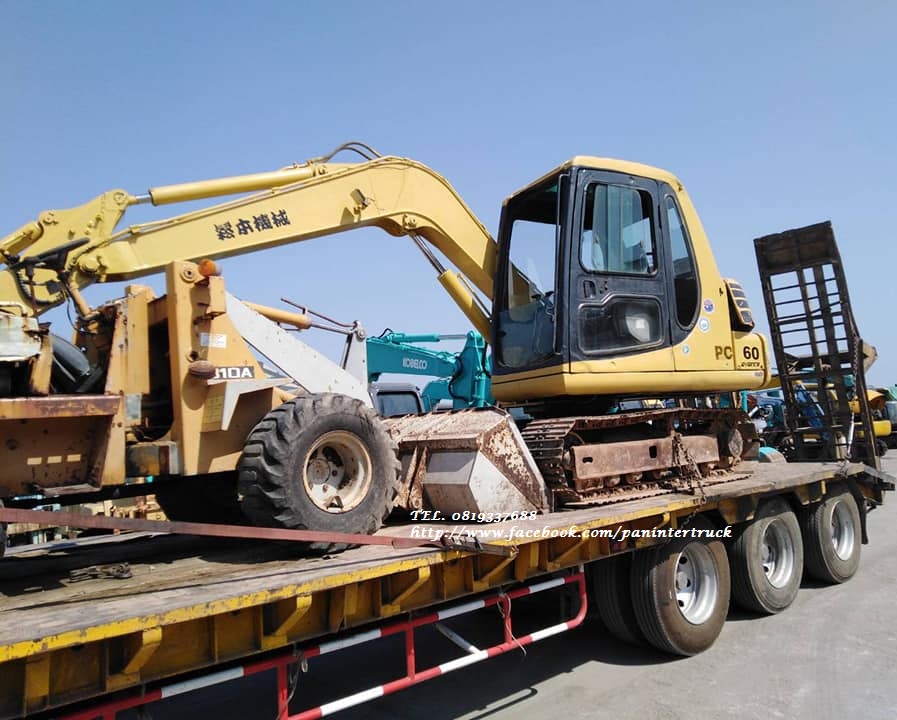 FROM JAPAN รถขุดโคมัสสุ PC60 รุ่น 7 ขนาด 6 ตัน มีอินวอย ราคาเพียง 450,000 บาท