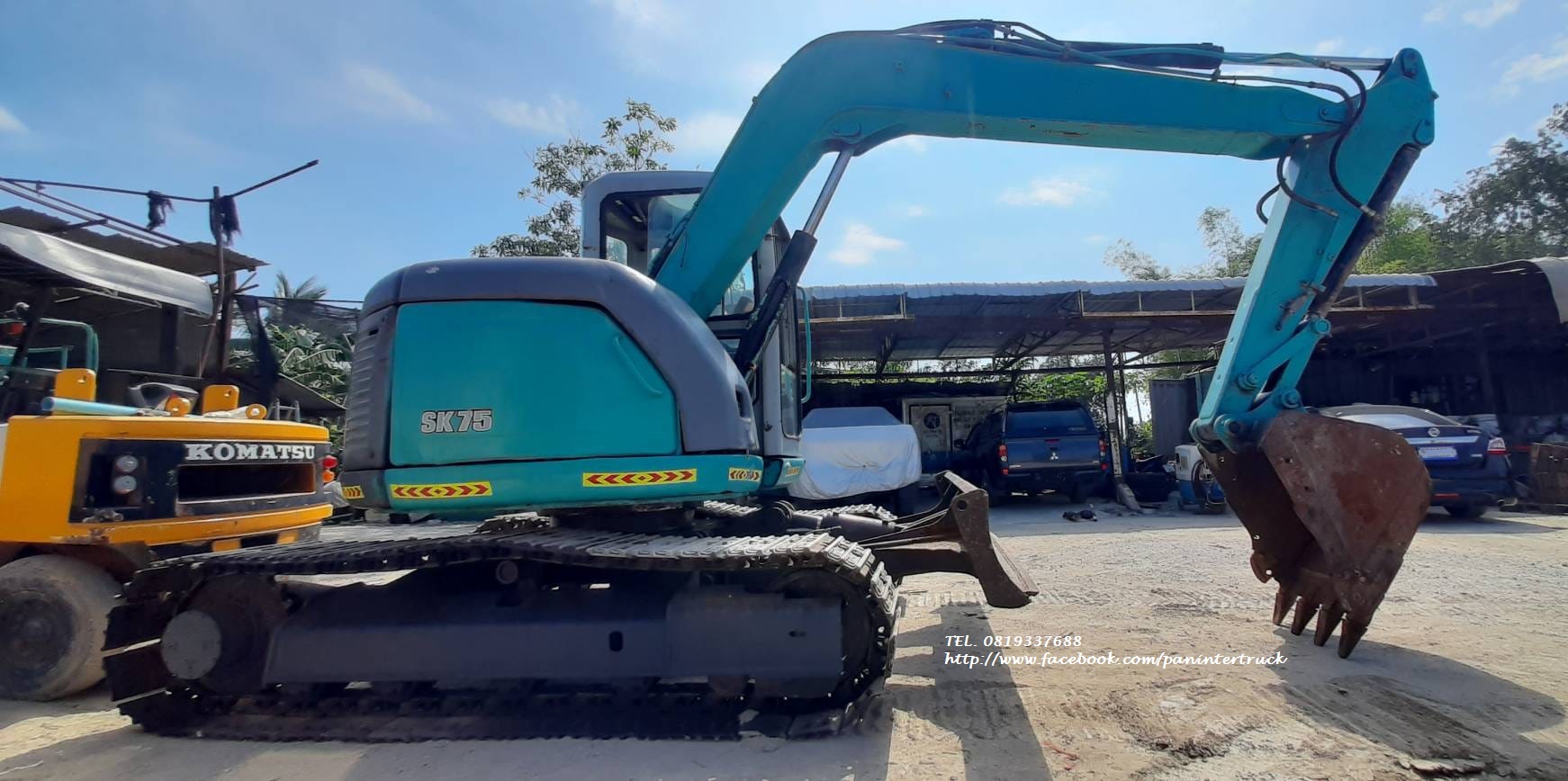 FROM JAPAN รถขุดโกเบ เก่านอก ขนาด 7ตัน ใบมีดดัน มีอินวอย ราคาเพียง 588,000 บาท KOBELCO SK75UR-YR05 FROM JAPAN รถขุดโกเบ เก่านอก ขนาด 7ตัน ใบมีดดัน มีอินวอย ราคาเพียง 588,000 บาท KOBELCO SK75UR-YR05