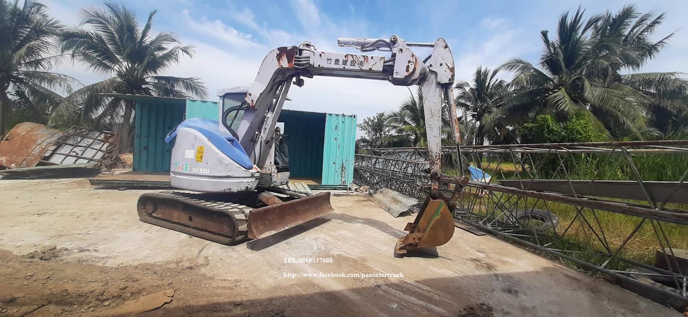 FROM JAPAN**รถขุด HYD. EXCAVATOR SUMITOMO SH55U-2 เครื่องยนต์ดีเซลISUZU 4LE1 -4สูบ