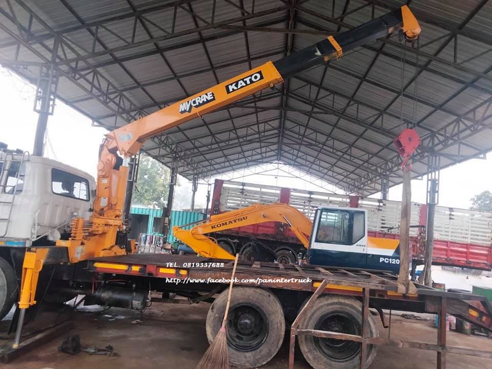 FROM JAPAN !! เครนติดหลังรถบรรทุก ปรับสภาพ ขัดล้าง ทำสี ให้แล้ว🎉 KATO KS333