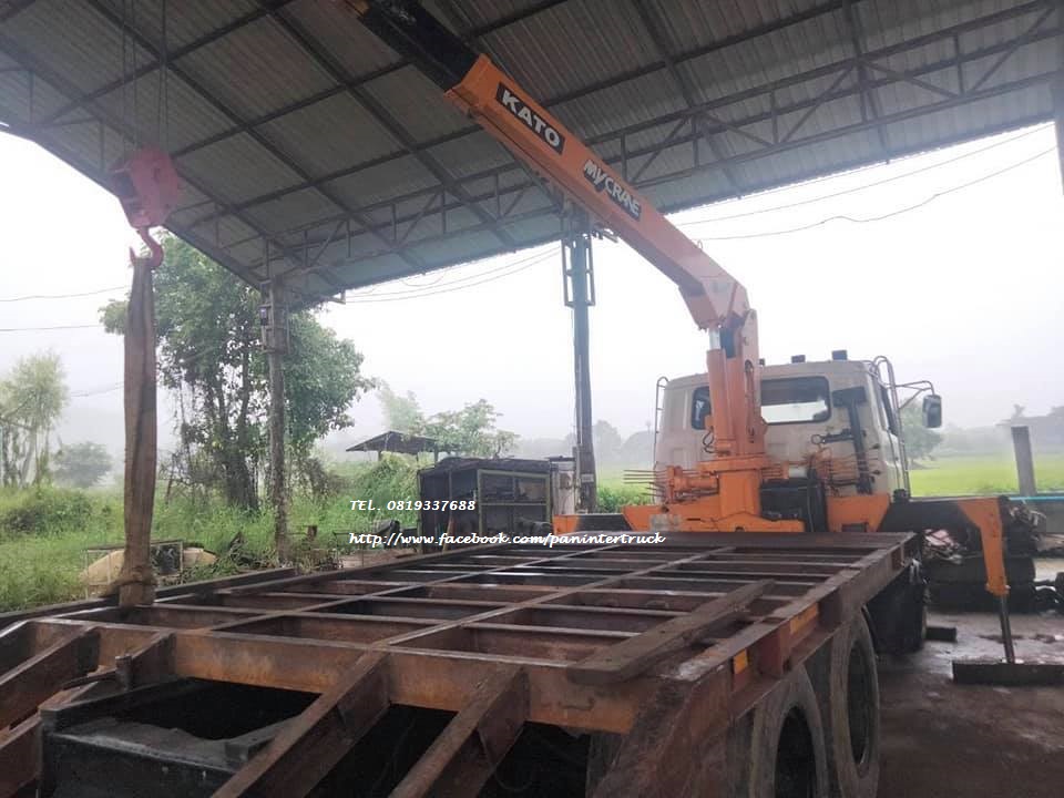 FROM JAPAN !! เครนติดหลังรถบรรทุก ปรับสภาพ ขัดล้าง ทำสี ให้แล้ว🎉 KATO KS333