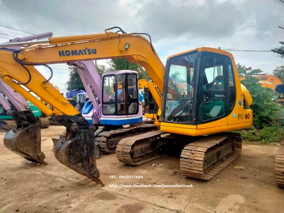 รถนอก /เอกสารแจ้งจำหน่าย /ไม่เคยใช้ในไทย จัดให้ 555,000 บาท รถขุดโคมัสสุ KOMATSU PC60-7 ขนาด 6ตัน รุ่น7