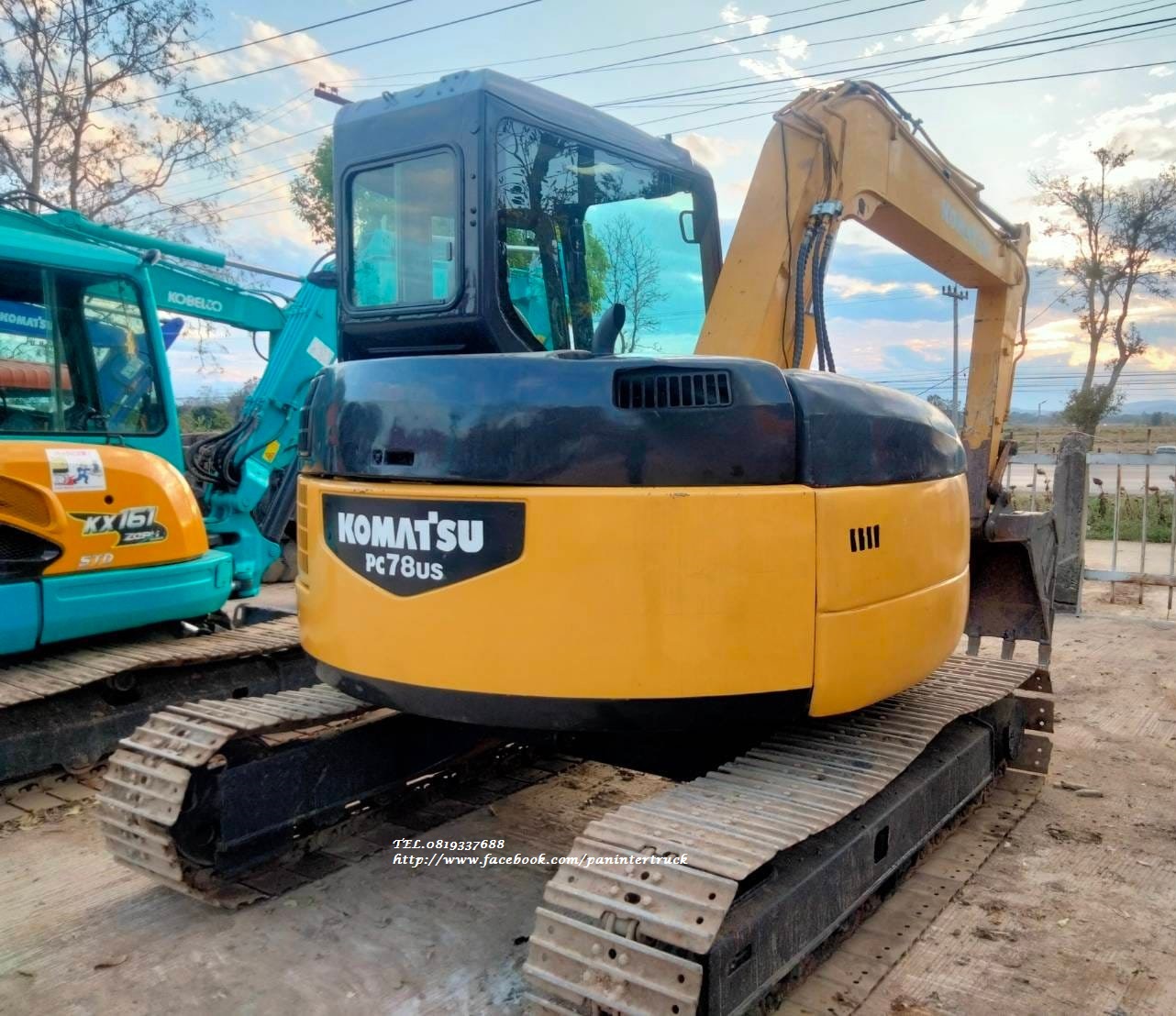 SALE รถขุดเก่านอก มีอินวอย มีตู้ มีเก๋ง มีประตู แอร์หนาว ราคาเพียง 522,000 บาท KOMATSU PC78US รุ่น 6 สีเหลือง