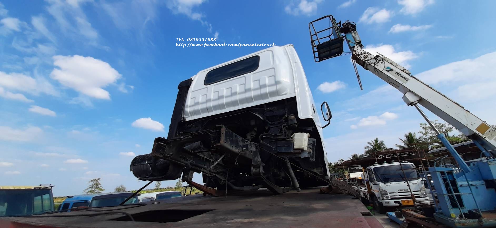 SALE งานตามหา หัวเก๋ง รถบรรทุกไซค์  6 ล้อกลาง CABIN ISUZU  NPR หัวการ์ตูน ราคาเพียง 89,900 บาท