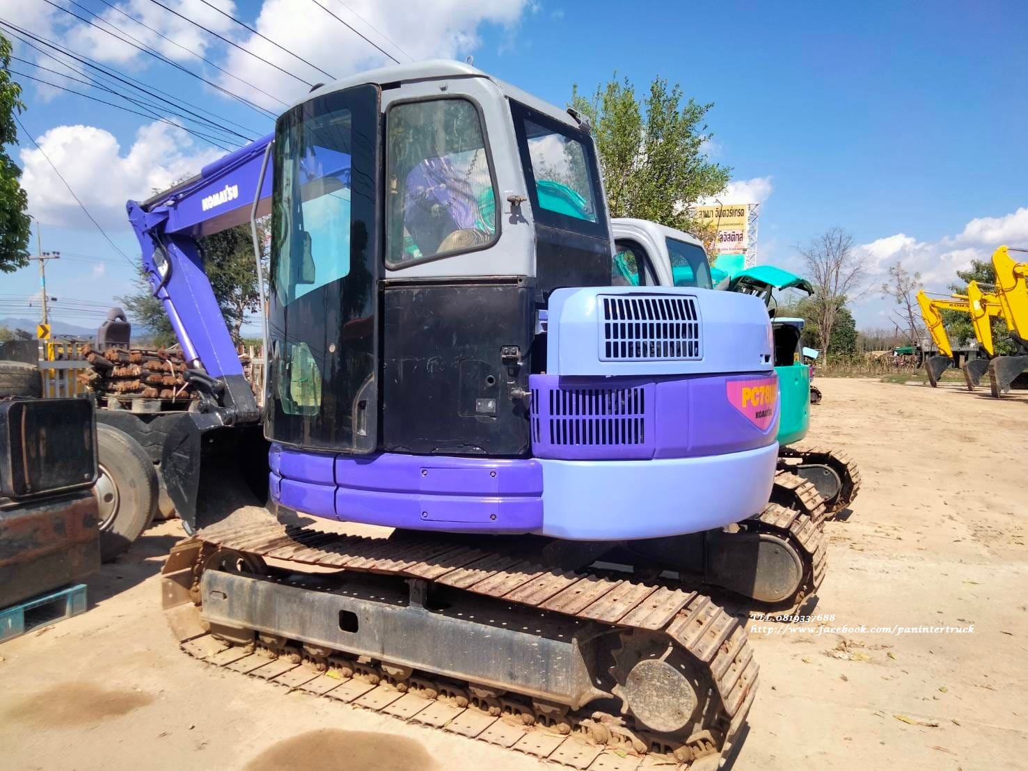 ขายถูกสุดๆ รถขุด HYD. EXCAVATOR KOMATSU PC78US-5 (สีม่วง) ราคาเพียง 522,000 บาท