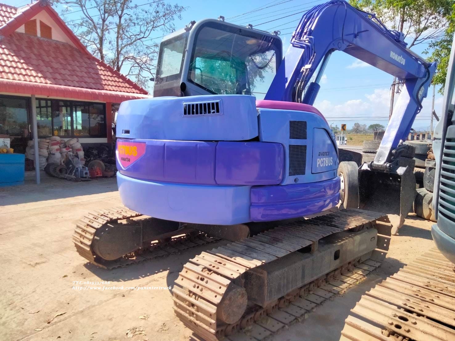 ขายถูกสุดๆ รถขุด HYD. EXCAVATOR KOMATSU PC78US-5 (สีม่วง) ราคาเพียง 522,000 บาท