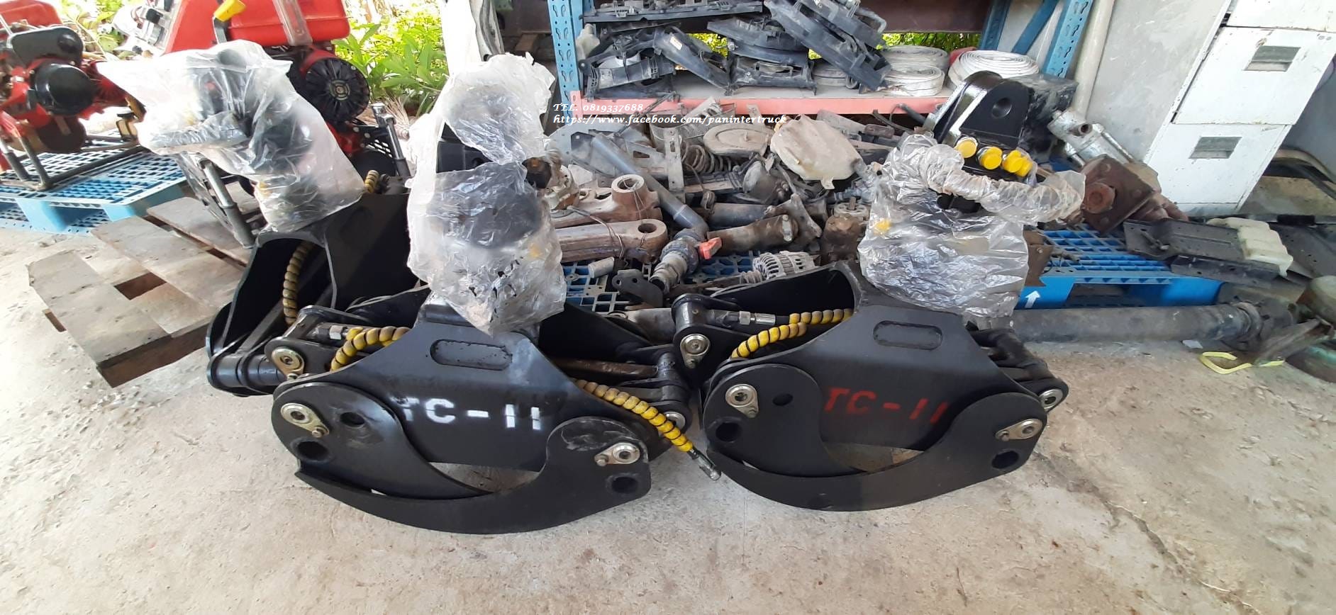 สินค้าใหม่ งานนำเข้า ตัวคีบปากหนีบแบบหมุนได้ GRAPPLE TC11  อุปกรณ์รองรับ สำหรับรถขุดไซค์ 40,45,50,55  รถเครน เครนติดหลังรถบรรทุก