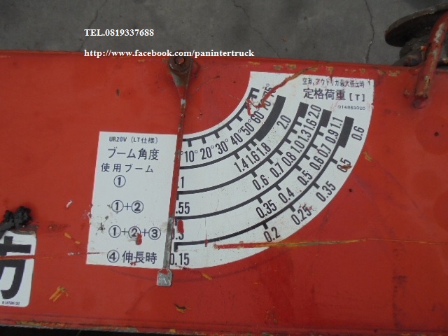 FROM JAPAN !!เครนติดหลังรถบรรทุก (TRUCK MOUNTED CRANE UNIC UR20V ) ยูนิค ขนาด 2ตัน / 4ปลอก3ชัก มีตะข