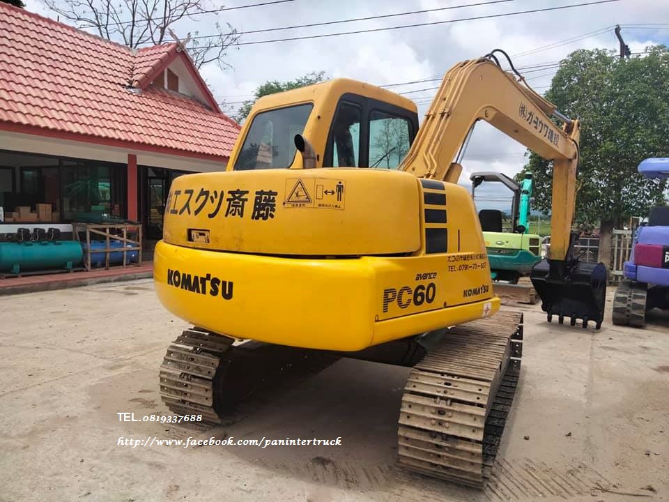🎉🎉FROM JAPAN รถขุด KOMATSU PC60-7 เครื่องยนต์ KOMATSU 4D102- 4สูบ, ซีเรียลสูง