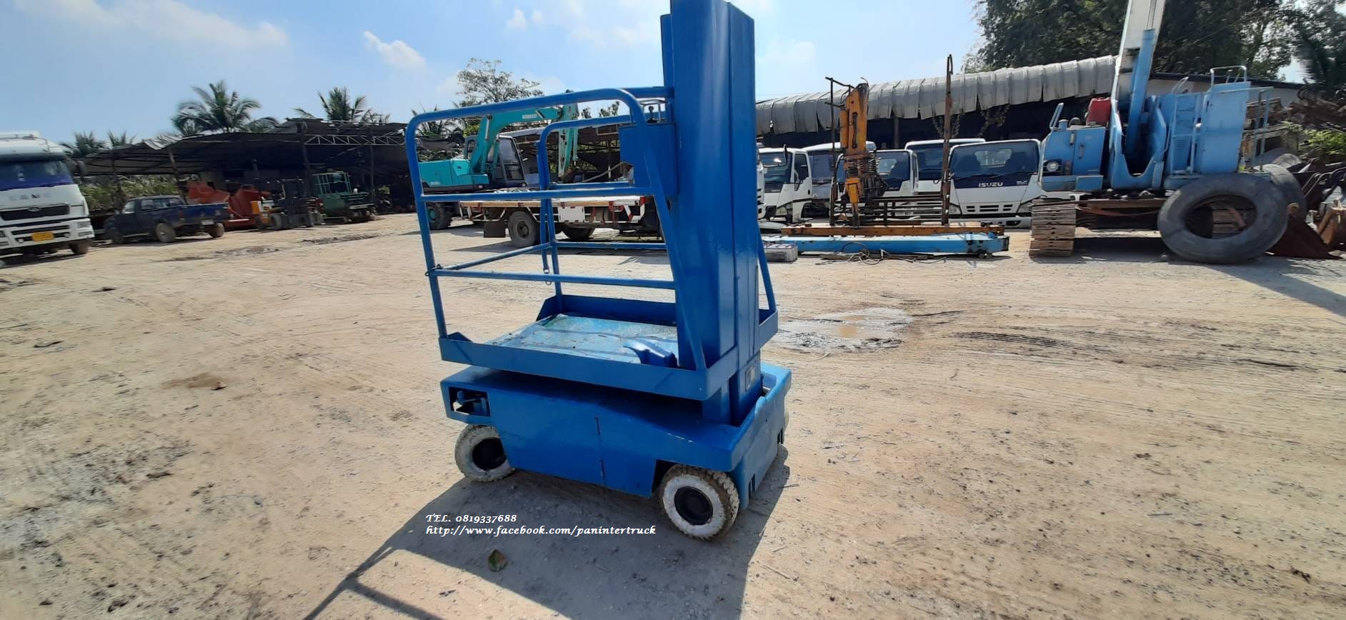 FROM JAPAN รถกระเช้าไฟฟ้า MANLIFT - AICHI SV040 น้ำหนักยก 690 กิโลกรัม ยกสูงได้ 4 เมตร