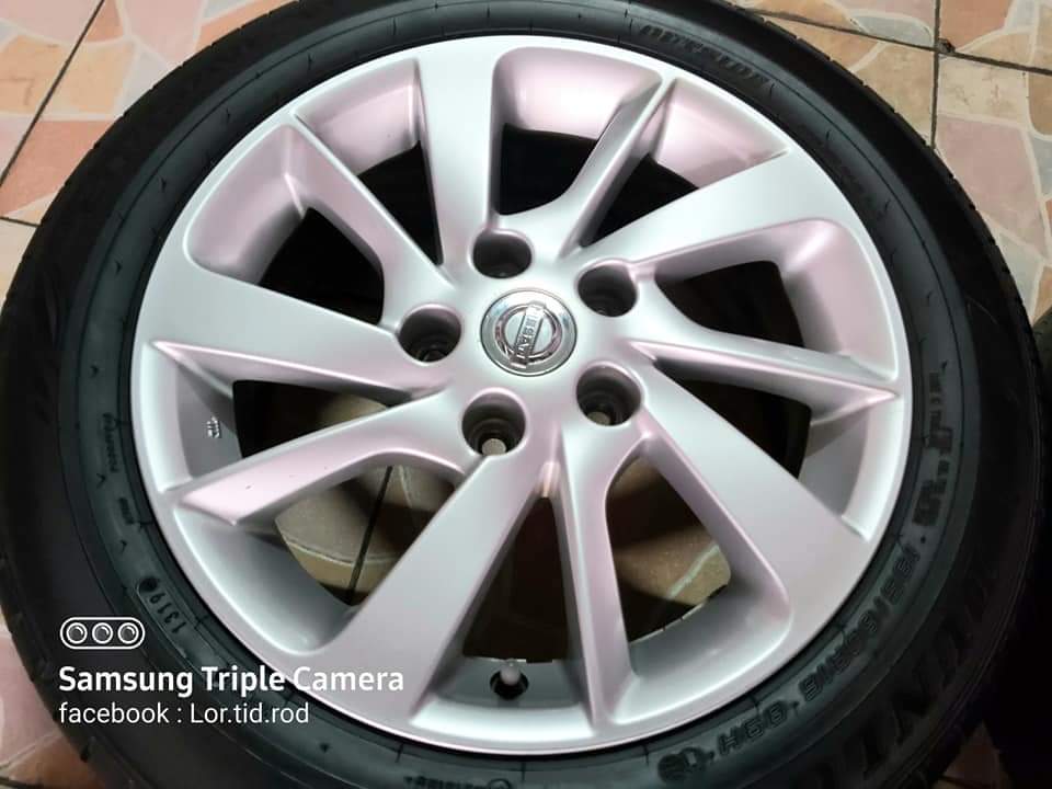ล้อแม็กเดิม Nissan Sylphy ขอบ 16 พร้อมยาง Dunlop Enasave EC300+ 195/60R16 ปี 2019 ทั้งชุด 6,900.- เท ล้อแม็กเดิม Nissan Sylphy ขอบ 16 พร้อมยาง Dunlop Enasave EC300+ 195/60R16 ปี 2019 ทั้งชุด 6,900.- เท