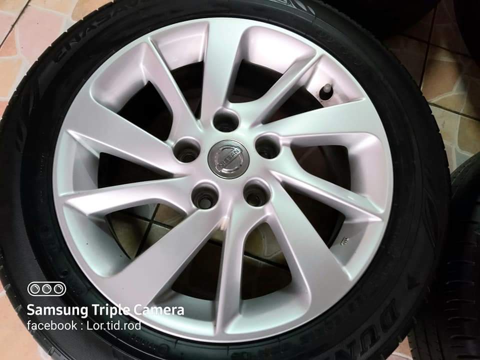 ล้อแม็กเดิม Nissan Sylphy ขอบ 16 พร้อมยาง Dunlop Enasave EC300+ 195/60R16 ปี 2019 ทั้งชุด 6,900.- เท ล้อแม็กเดิม Nissan Sylphy ขอบ 16 พร้อมยาง Dunlop Enasave EC300+ 195/60R16 ปี 2019 ทั้งชุด 6,900.- เท