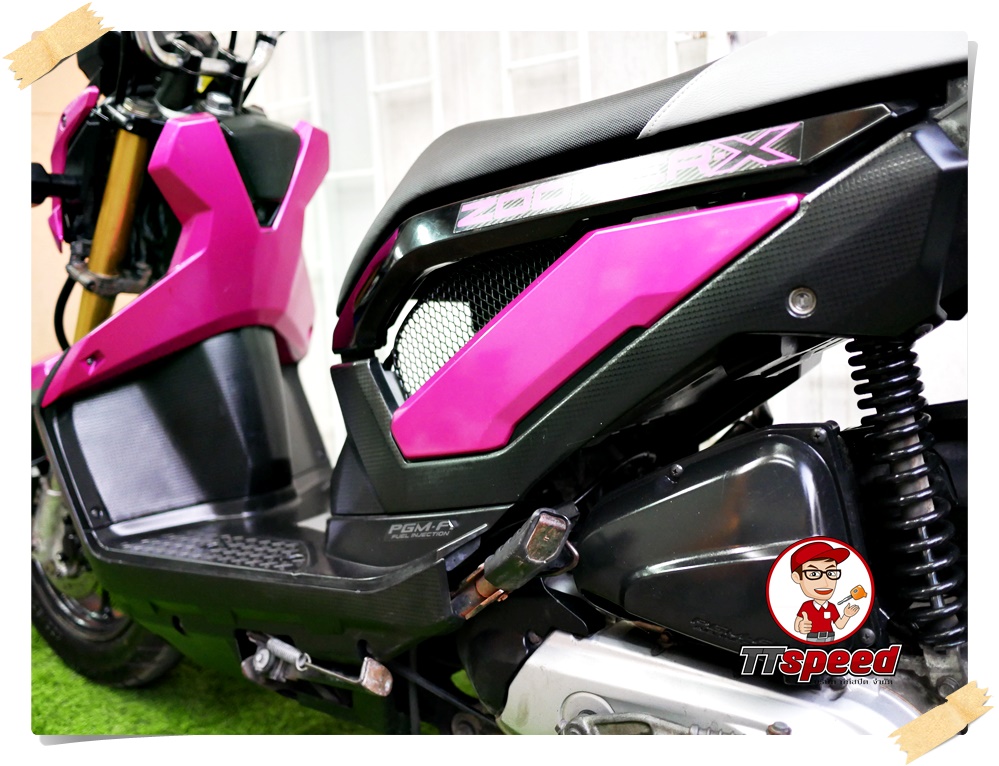 ขายสดผ่อน New Zoomer-x ไมล์ดิจิตอลสีม่วง เครื่องดีผ่อนเดือน 1444 บาท