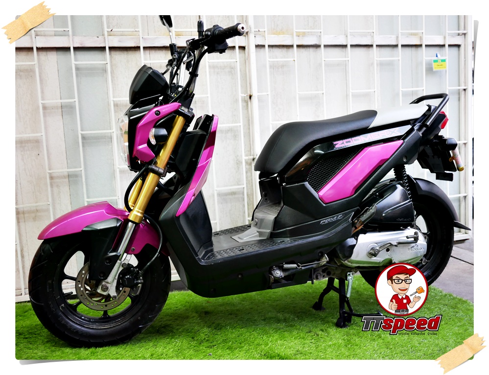 ขายสดผ่อน New Zoomer-x ไมล์ดิจิตอลสีม่วง เครื่องดีผ่อนเดือน 1444 บาท