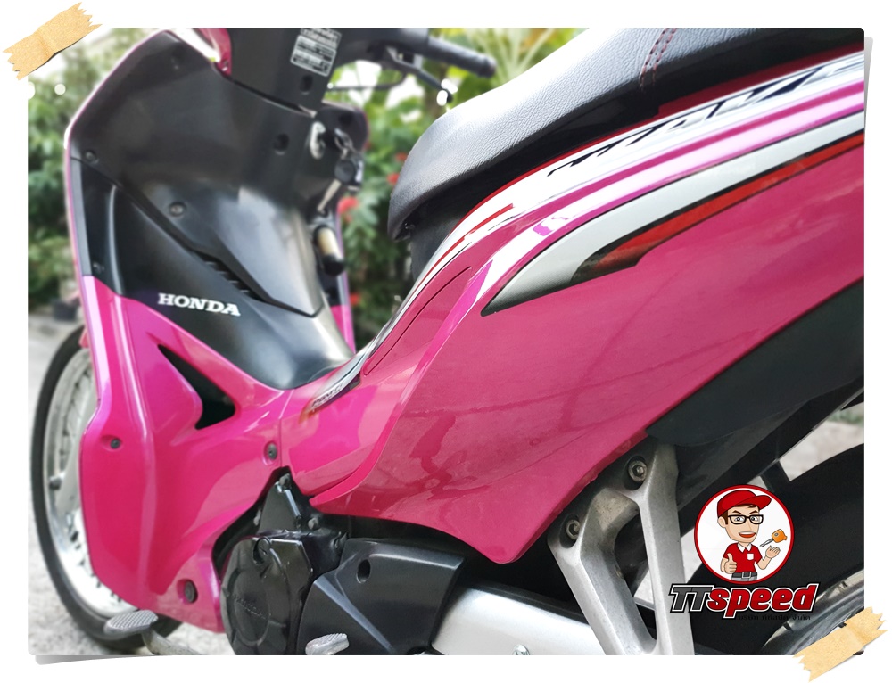 Honda Wave 110i ทำสีชมพูสวยประหยัดน้ำมันผ่อนเดือนละ 1238 บาท