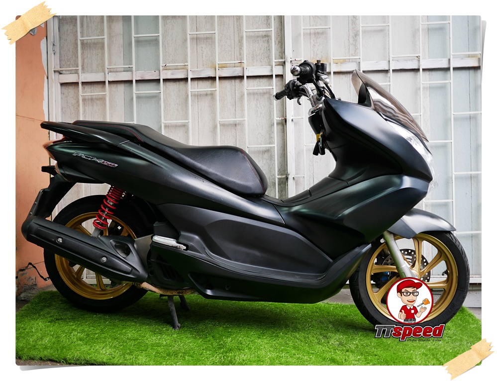 ขาย PCX 150 รถบ้านสีดำด้านจดปี 55 ล้อทองเครื่องดี ผ่อนเดือนละ 1788 บาท