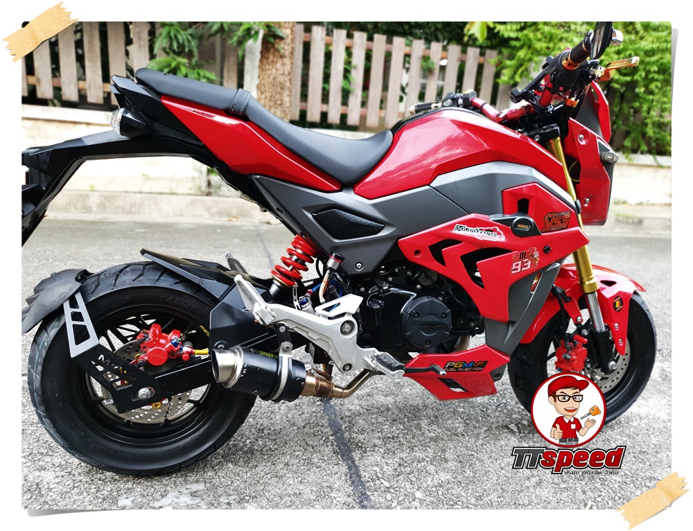 ขาย Honda MSX 125SF สีแดงปี 59 แต่งสวยเครื่องเดิม เอกสารเล่มพร้อม
