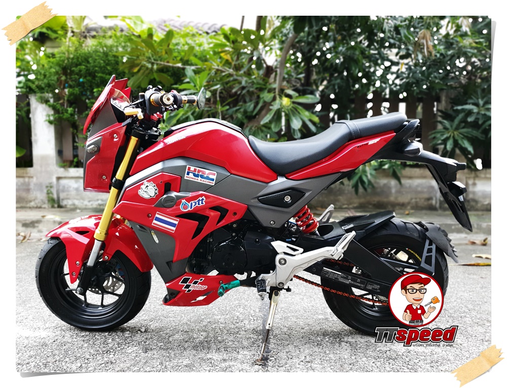 ขาย Honda MSX 125SF สีแดงปี 59 แต่งสวยเครื่องเดิม เอกสารเล่มพร้อม