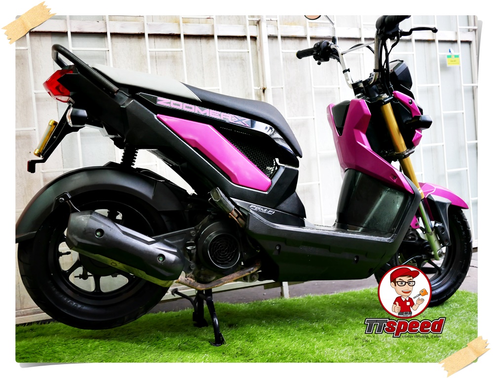 ขายสดผ่อน New Zoomer-x ไมล์ดิจิตอลสีม่วง เครื่องดีผ่อนเดือน 1444 บาท