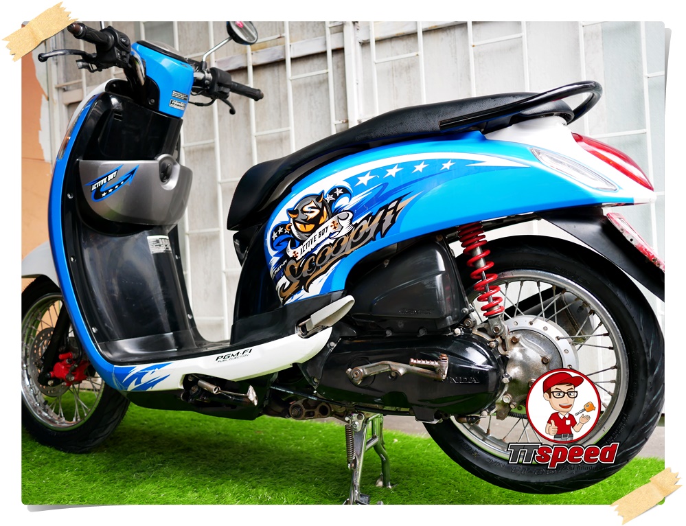 ขายสดผ่อน New Scoopy-i สีฟ้าวิ่งน้อยเครื่องดีมากจดปี 56 ผ่อนได้ไม่ค้ำ