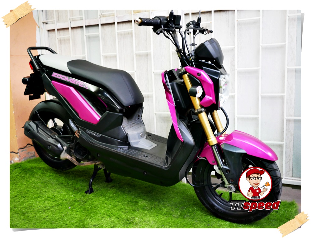 ขายสดผ่อน New Zoomer-x ไมล์ดิจิตอลสีม่วง เครื่องดีผ่อนเดือน 1444 บาท