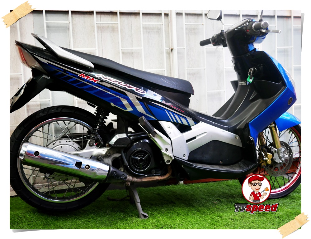 ขายรถบ้าน Yamaha Nouvo MX สีน้ำเงินเครื่องแน่นขี่ดีเอกสารเล่มพร้อมโอน