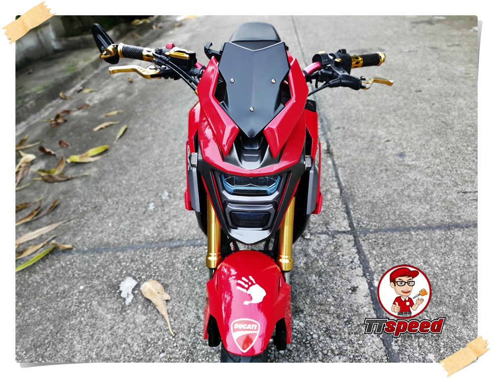 ขาย Honda MSX 125SF สีแดงปี 59 แต่งสวยเครื่องเดิม เอกสารเล่มพร้อม