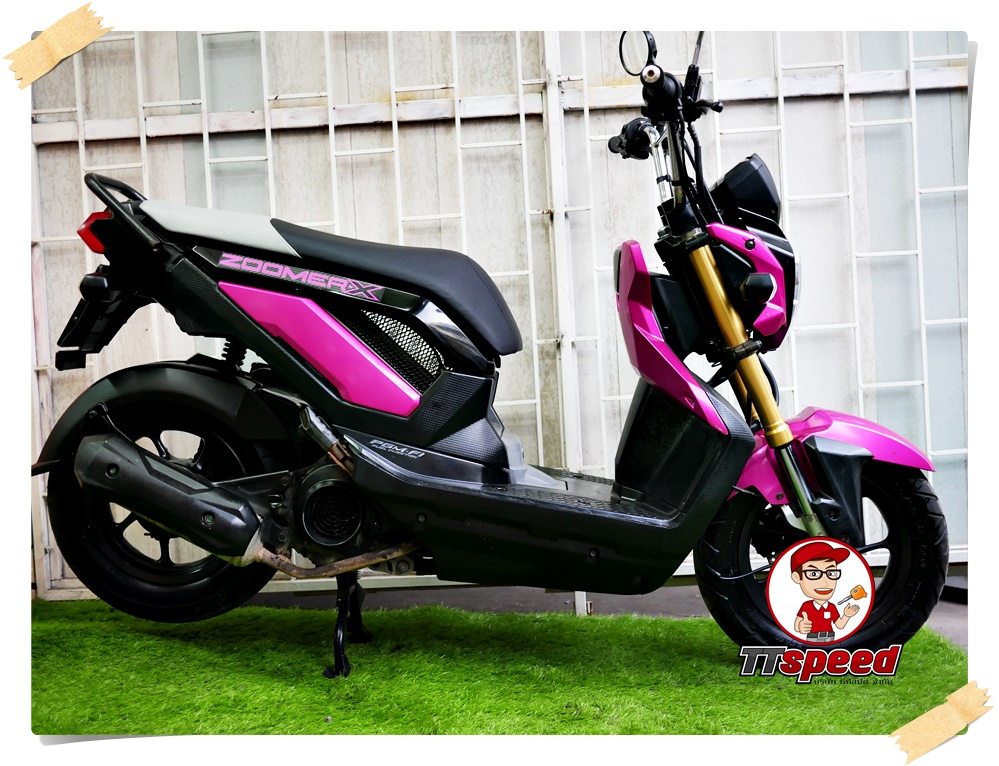 ขายสดผ่อน New Zoomer-x ไมล์ดิจิตอลสีม่วง เครื่องดีผ่อนเดือน 1444 บาท