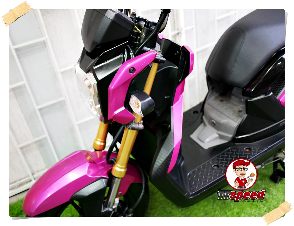 ขายสดผ่อน New Zoomer-x ไมล์ดิจิตอลสีม่วง เครื่องดีผ่อนเดือน 1444 บาท