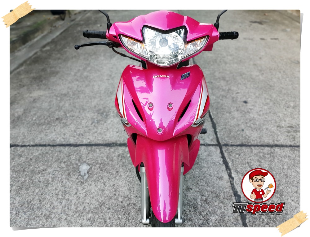 Honda Wave 110i ทำสีชมพูสวยประหยัดน้ำมันผ่อนเดือนละ 1238 บาท
