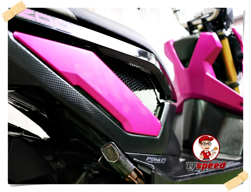 ขายสดผ่อน New Zoomer-x ไมล์ดิจิตอลสีม่วง เครื่องดีผ่อนเดือน 1444 บาท