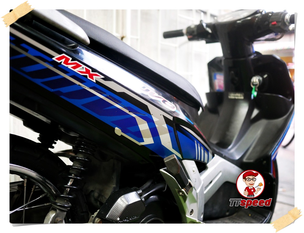 ขายรถบ้าน Yamaha Nouvo MX สีน้ำเงินเครื่องแน่นขี่ดีเอกสารเล่มพร้อมโอน