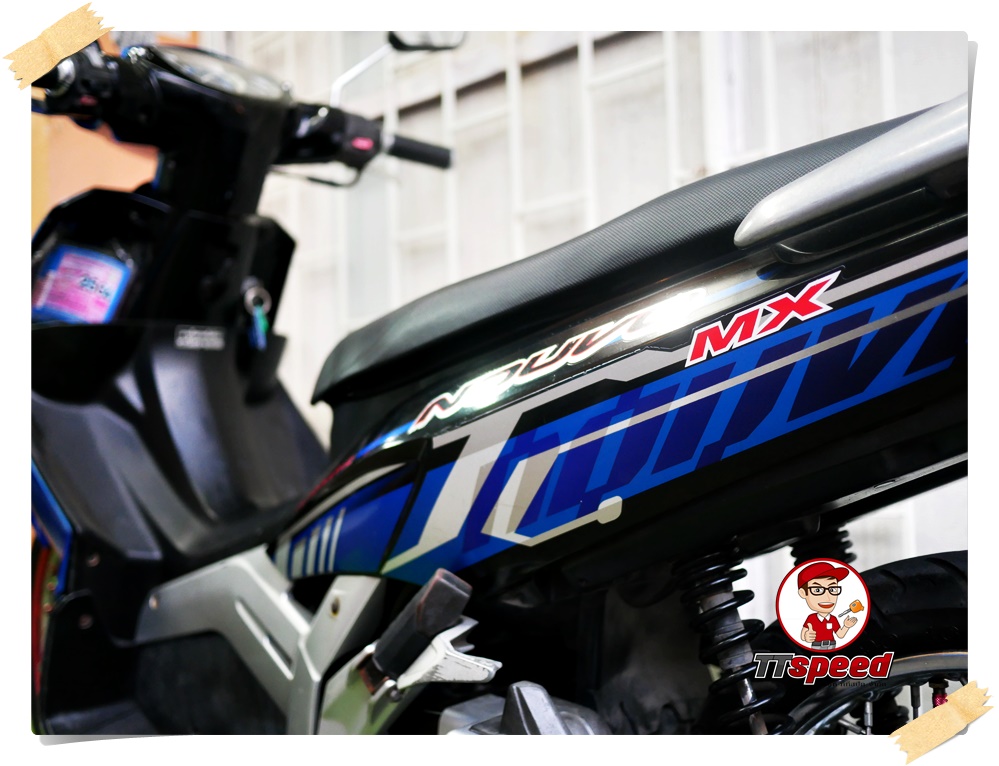 ขายรถบ้าน Yamaha Nouvo MX สีน้ำเงินเครื่องแน่นขี่ดีเอกสารเล่มพร้อมโอน