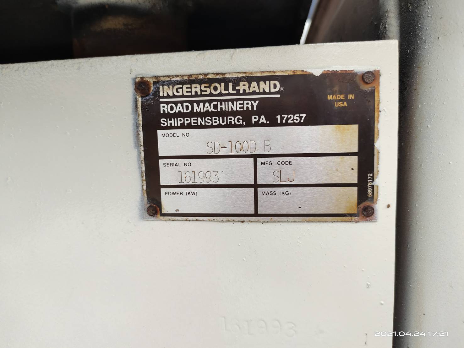 รถบดล้อเรียบ10ตัน Ingersollrand SD-100D ซีเรี่ยนสูง