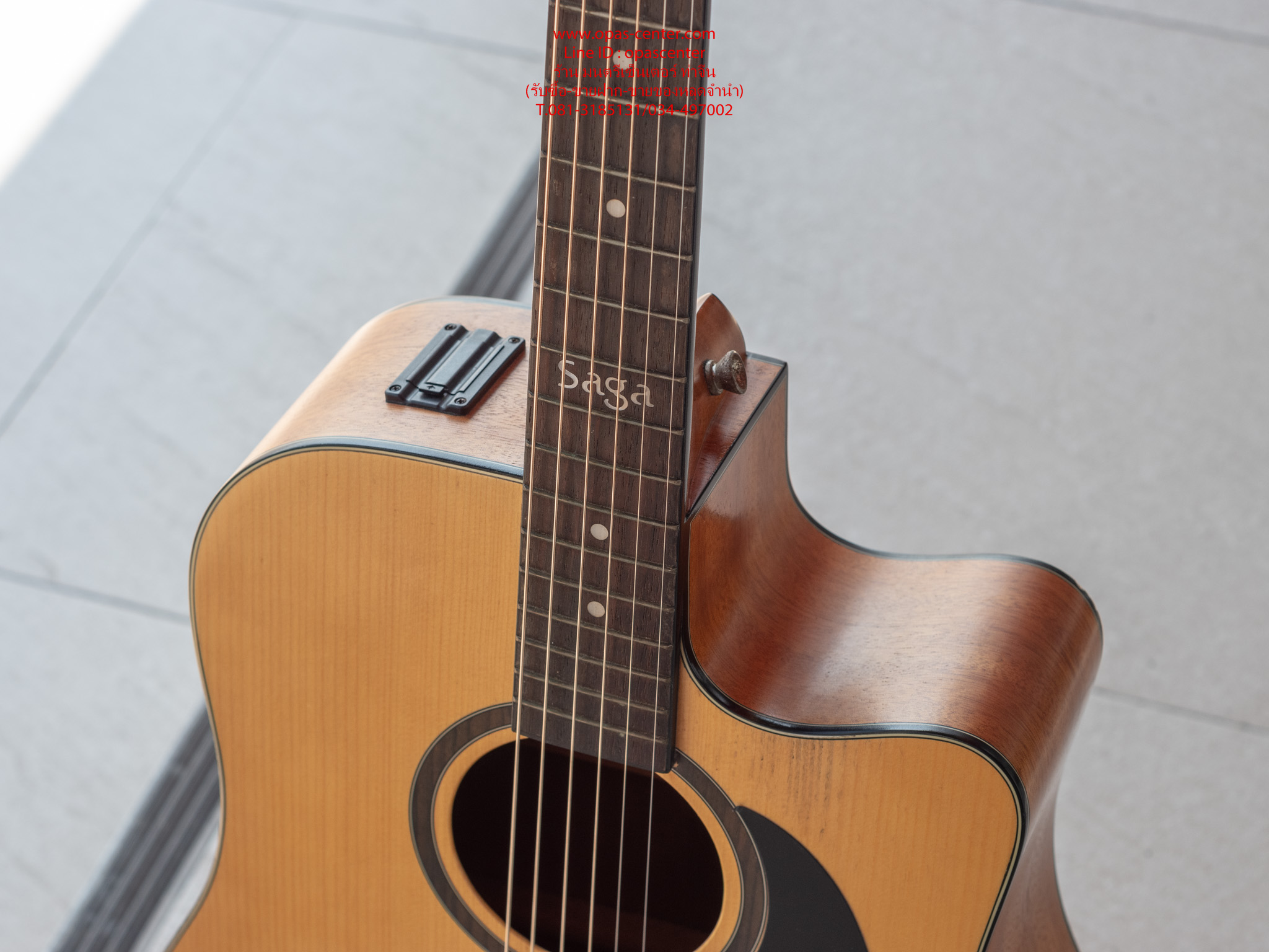 กีต้าร์โปร่งเว้าไฟฟ้า Mantic 41 นิ้ว รุ่น AG-1CE สีไม้ด้าน EQ อย่างดี มือสอง สภาพดี มีประเป๋า