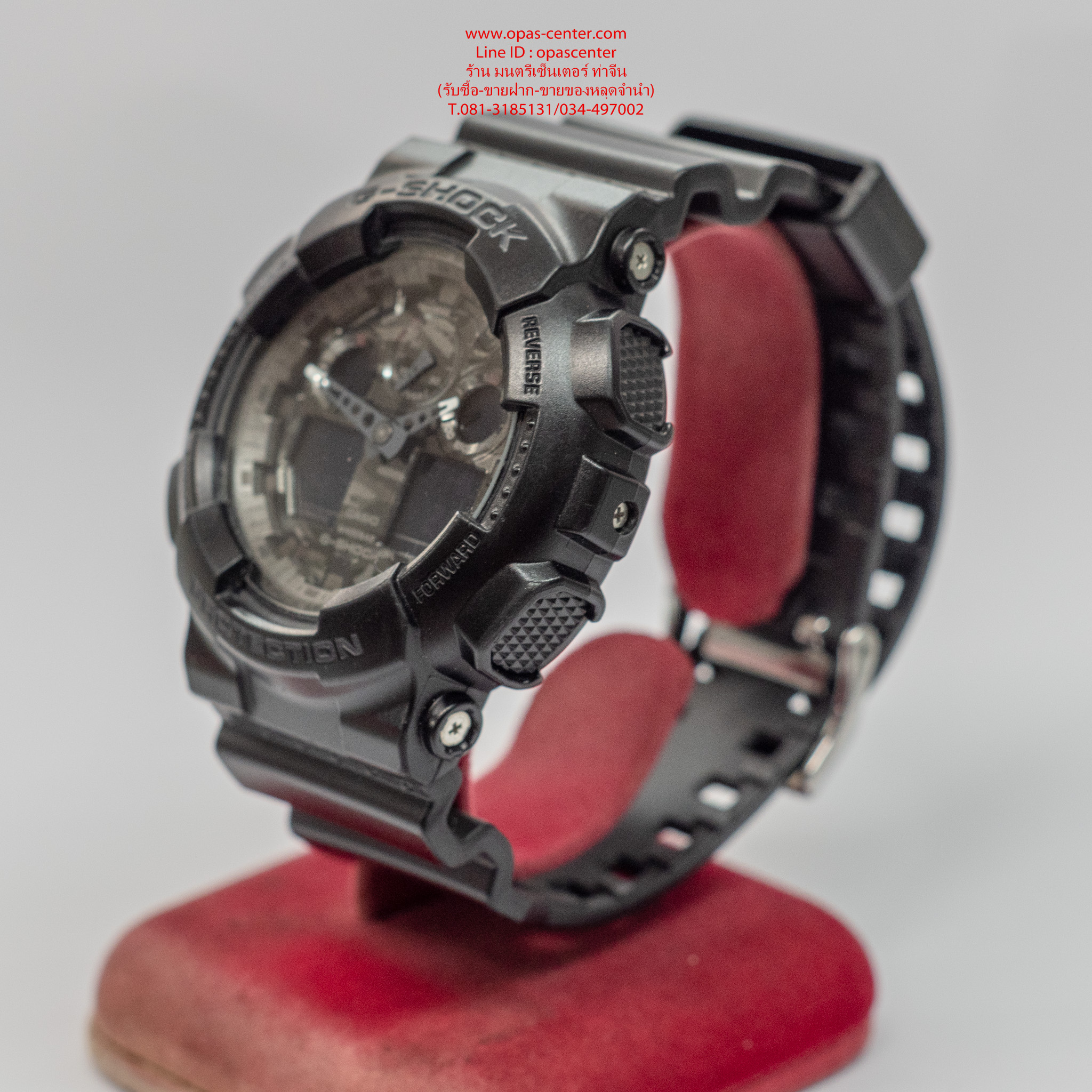 นาฬิกา CASIO G-shock รุ่น GA-100CF-1ADR สีดำ หน้าปัดลายพราง มือสอง สภาพใหม่ มีกล่องเหล็ก