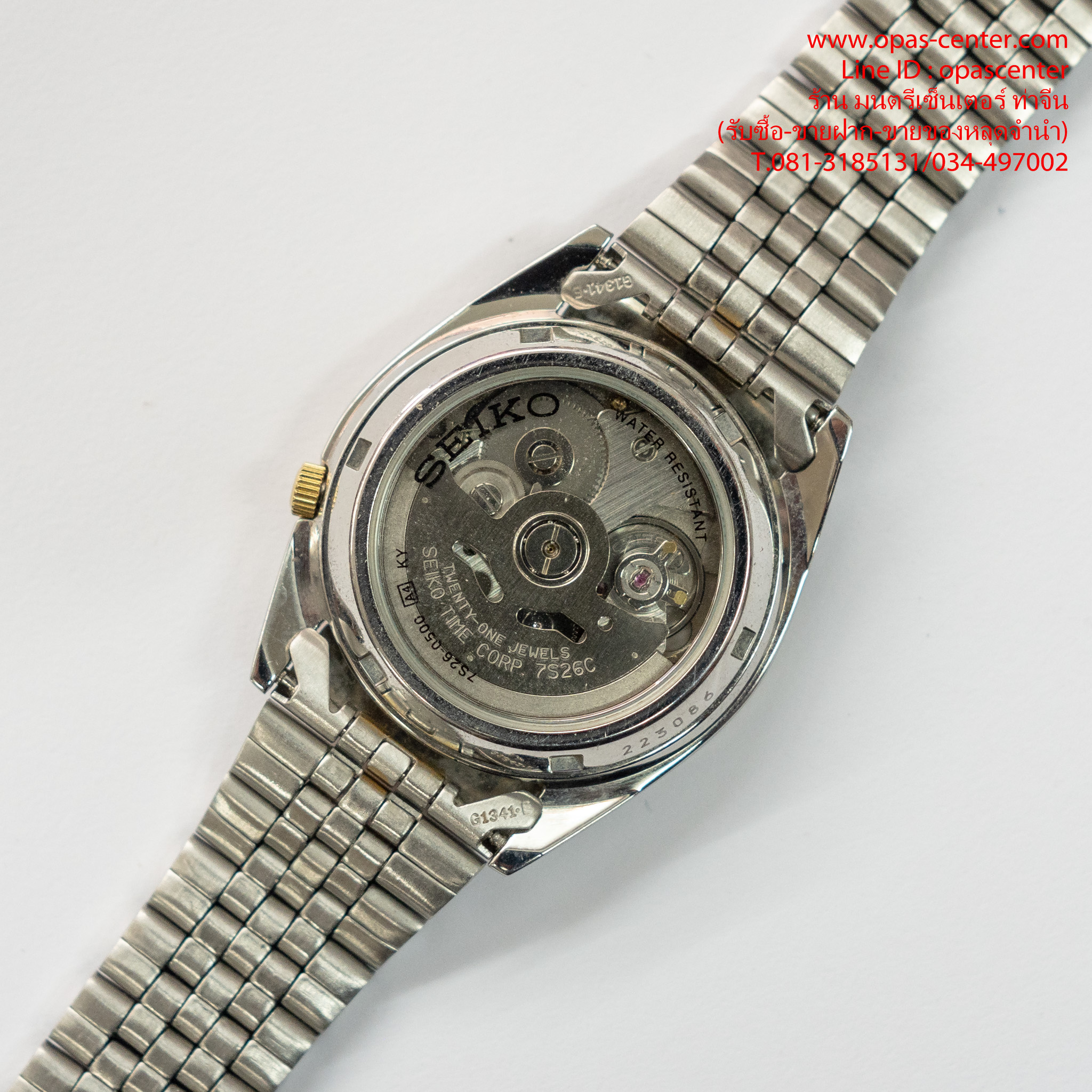 นาฬิกาข้อมือ SEIKO 5 Automatic ชาย รุ่น SNXJ92X ขอบหยักสองกษัตริย์ มือสอง สภาพใหม่