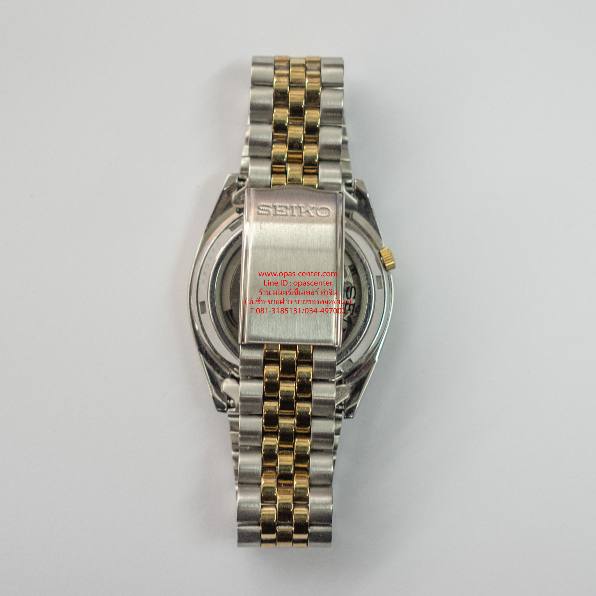 นาฬิกาข้อมือ SEIKO 5 Automatic ชาย รุ่น SNXJ92X ขอบหยักสองกษัตริย์ มือสอง สภาพใหม่