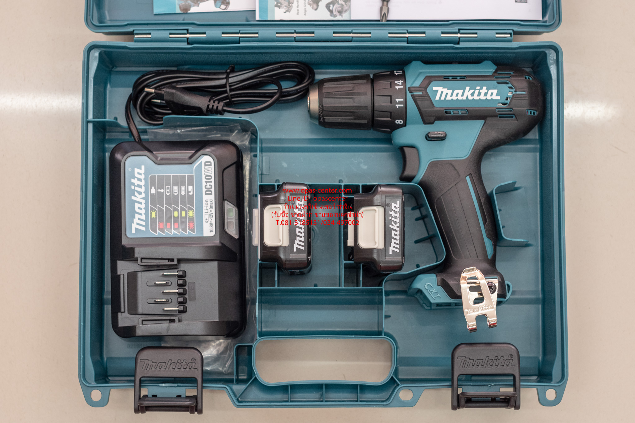 ชุดสว่านไขควงแบต Makita DF333D 12V + แบต2ก้อน + ที่ชาร์ท กล่อง สภาพของใหม่