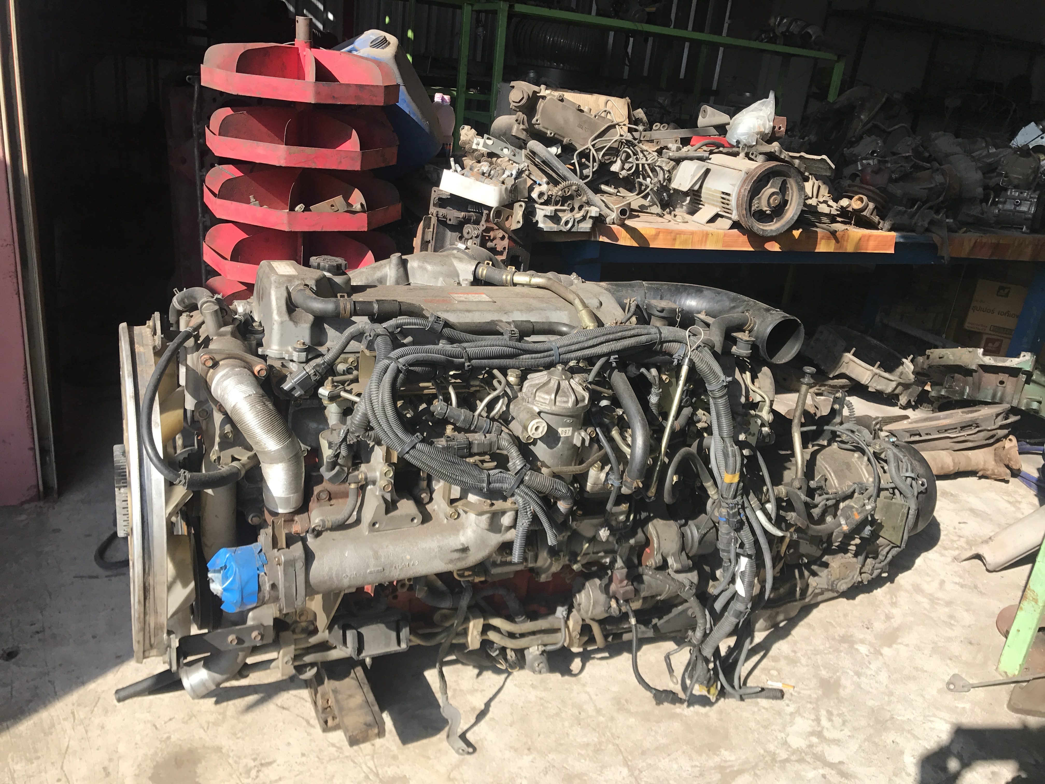 เครื่อง Hino Jo7E พร้อมเกียร์ พร้อมกล่อง พร้อมขาคันเร่ง