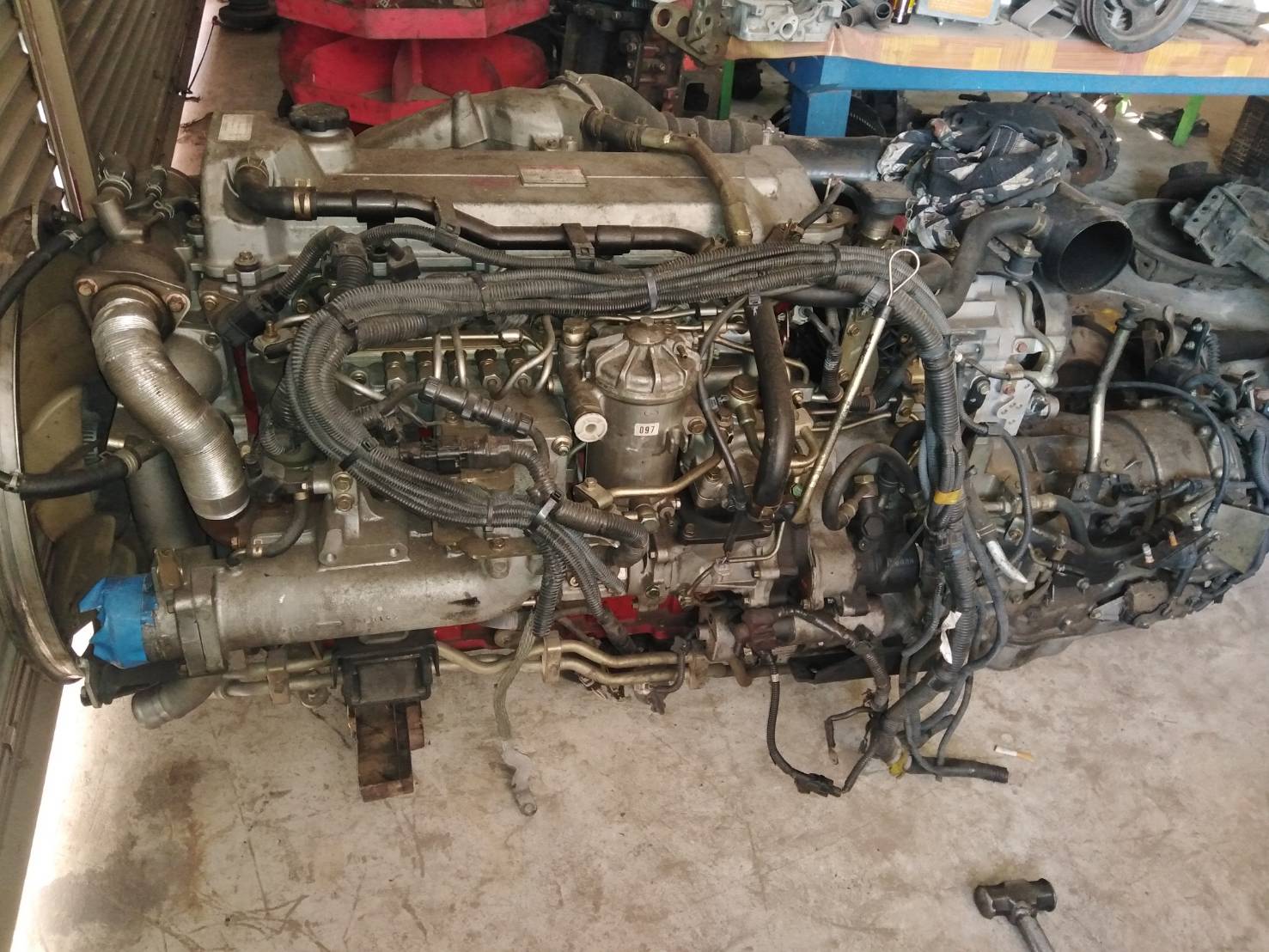 เครื่อง Hino Jo7E พร้อมเกียร์ พร้อมกล่อง พร้อมขาคันเร่ง