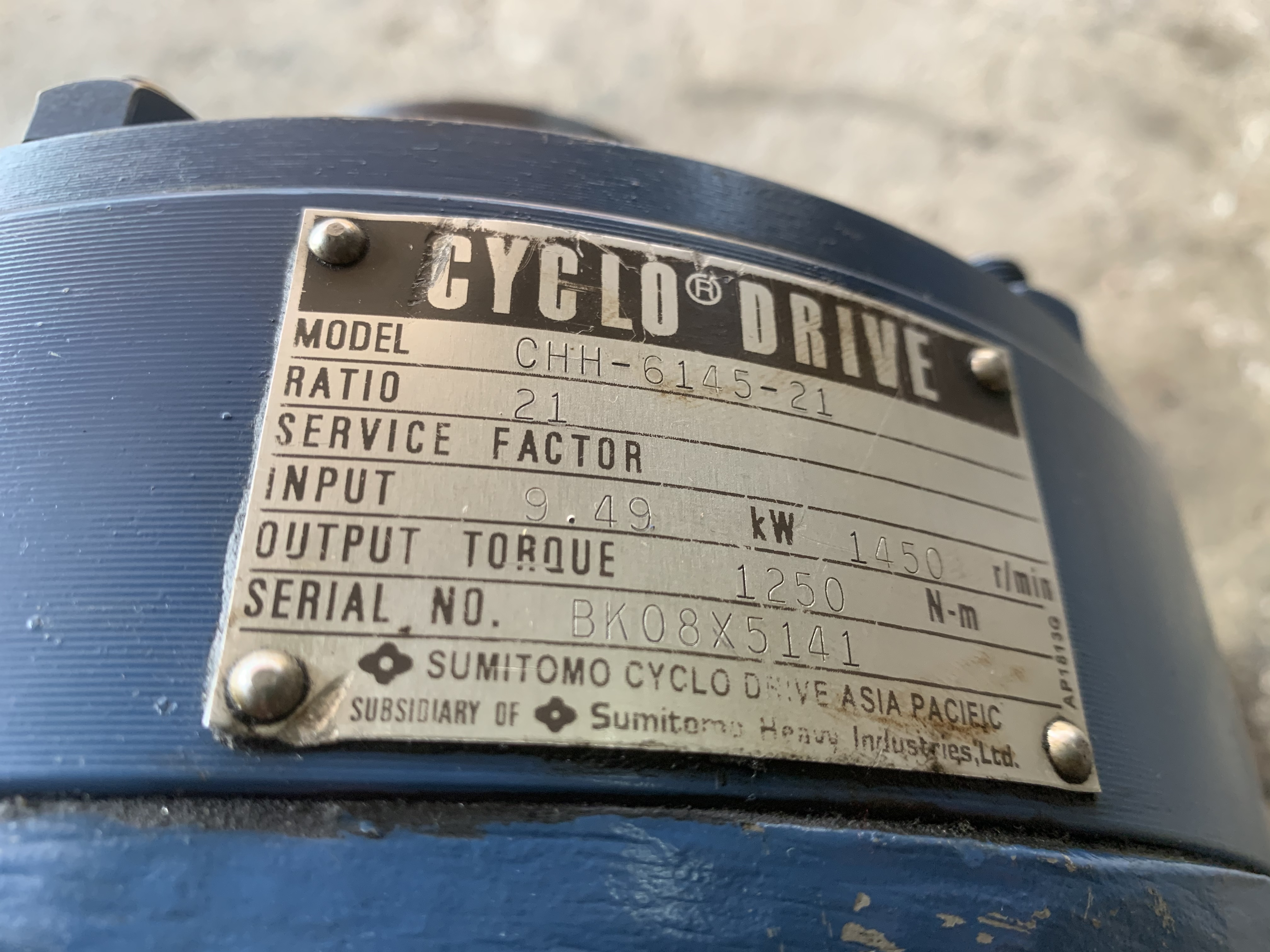 ขายหัวเกียร์ทดรอบ Cycrodrive Sumitomo อัตราทด 1:21 made in Japan สภาพสวยใหม่มาก หมุนนิ่ม แรงบิดเยอะ พร้อมใช้งาน ราคา 7,800 บาท