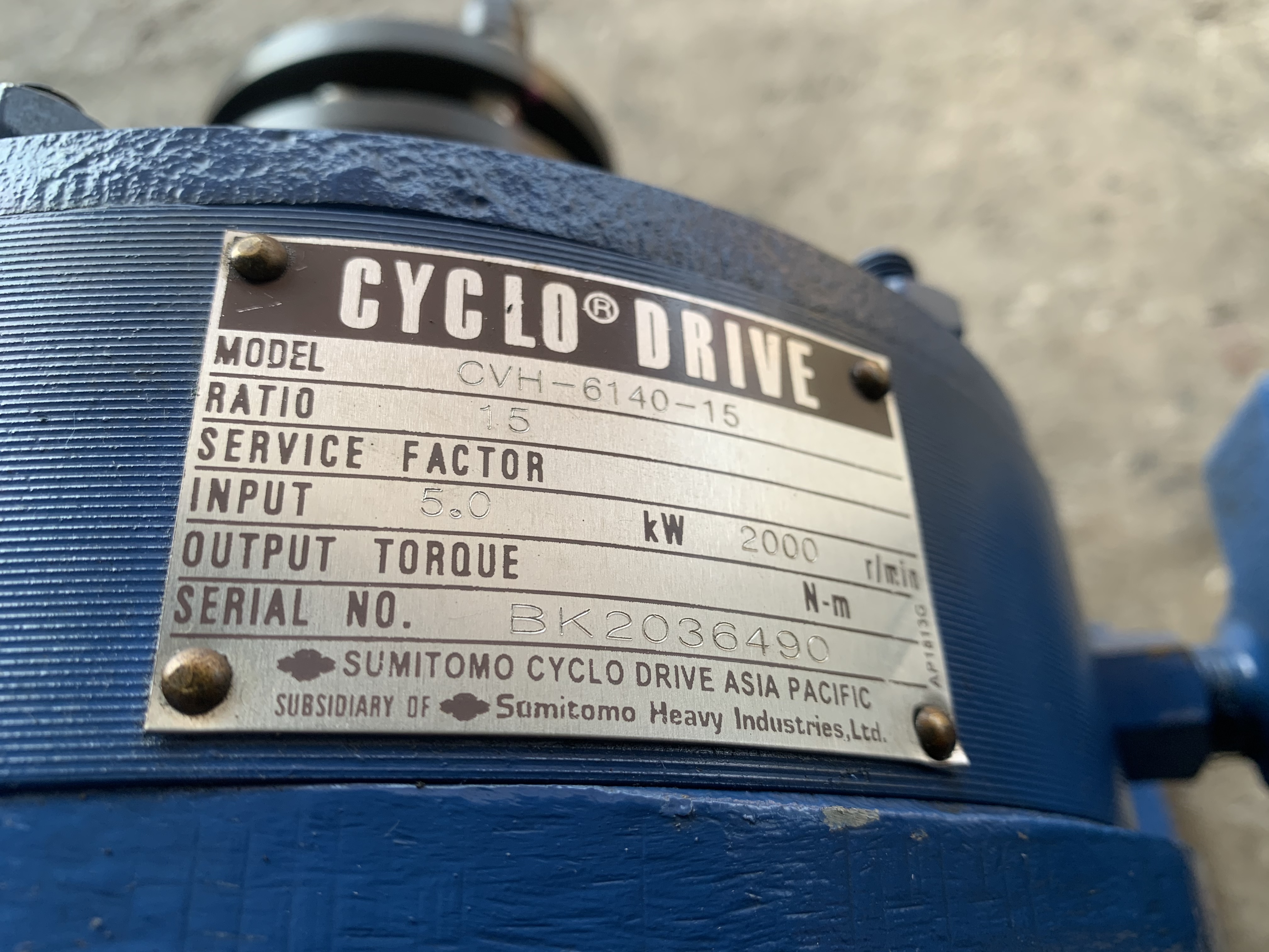 ขายหัวเกียร์ทดรอบ Cycrodrive Sumitomo อัตราทด 1:15 made in Japan สภาพสวยใหม่มาก หมุนนิ่ม แรงบิดเยอะ พร้อมใช้งาน ราคา 7,800 บาท