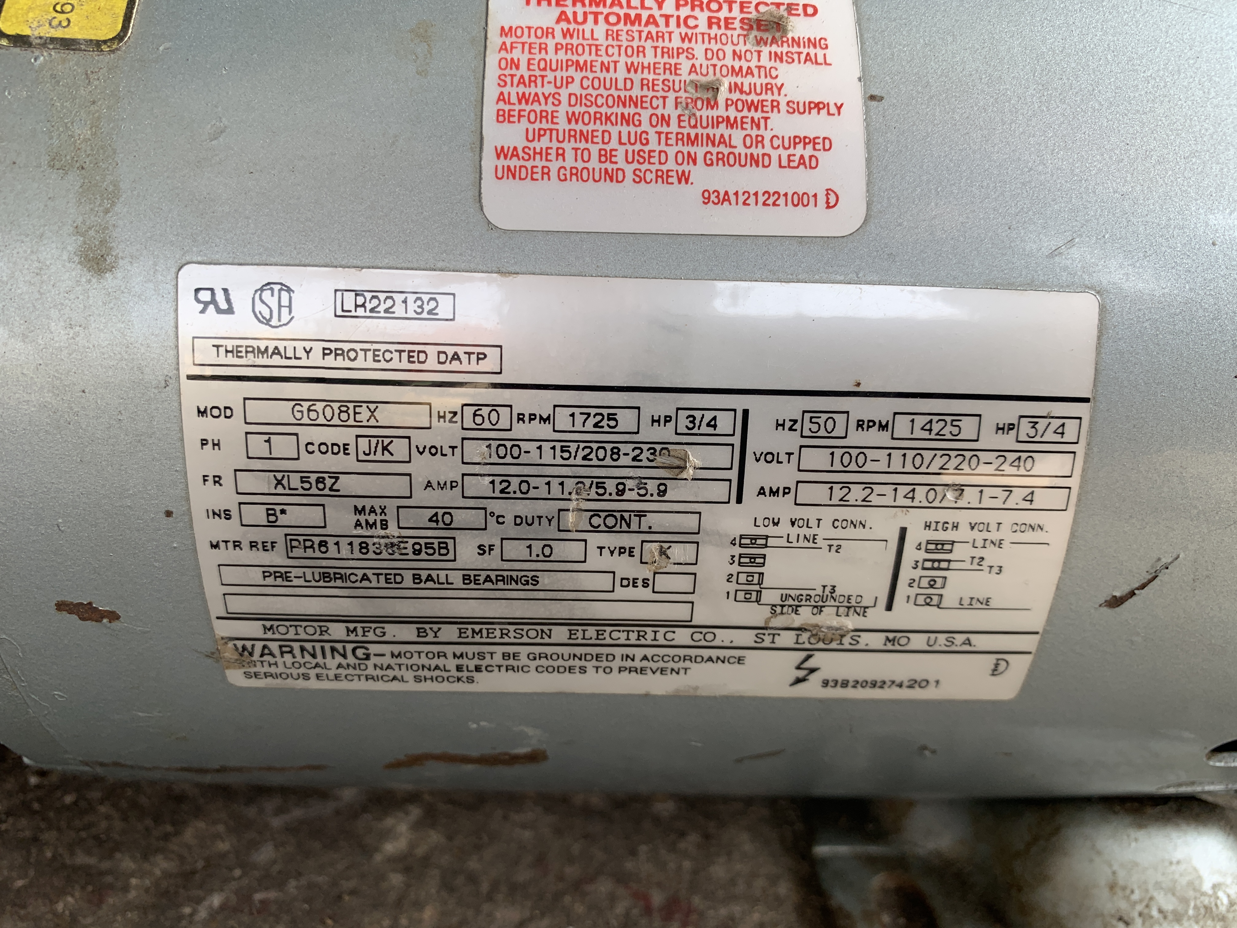 ขายปั๊มแววคั่มสุญญากาศ แบบแห้ง Emerson Electric Oil-less rotary vane Vacuum pump 3/4HP. 220V ไฟบ้าน made in USA สภาพสวยใหม่ ดูดแรง พร้อมใช้งาน