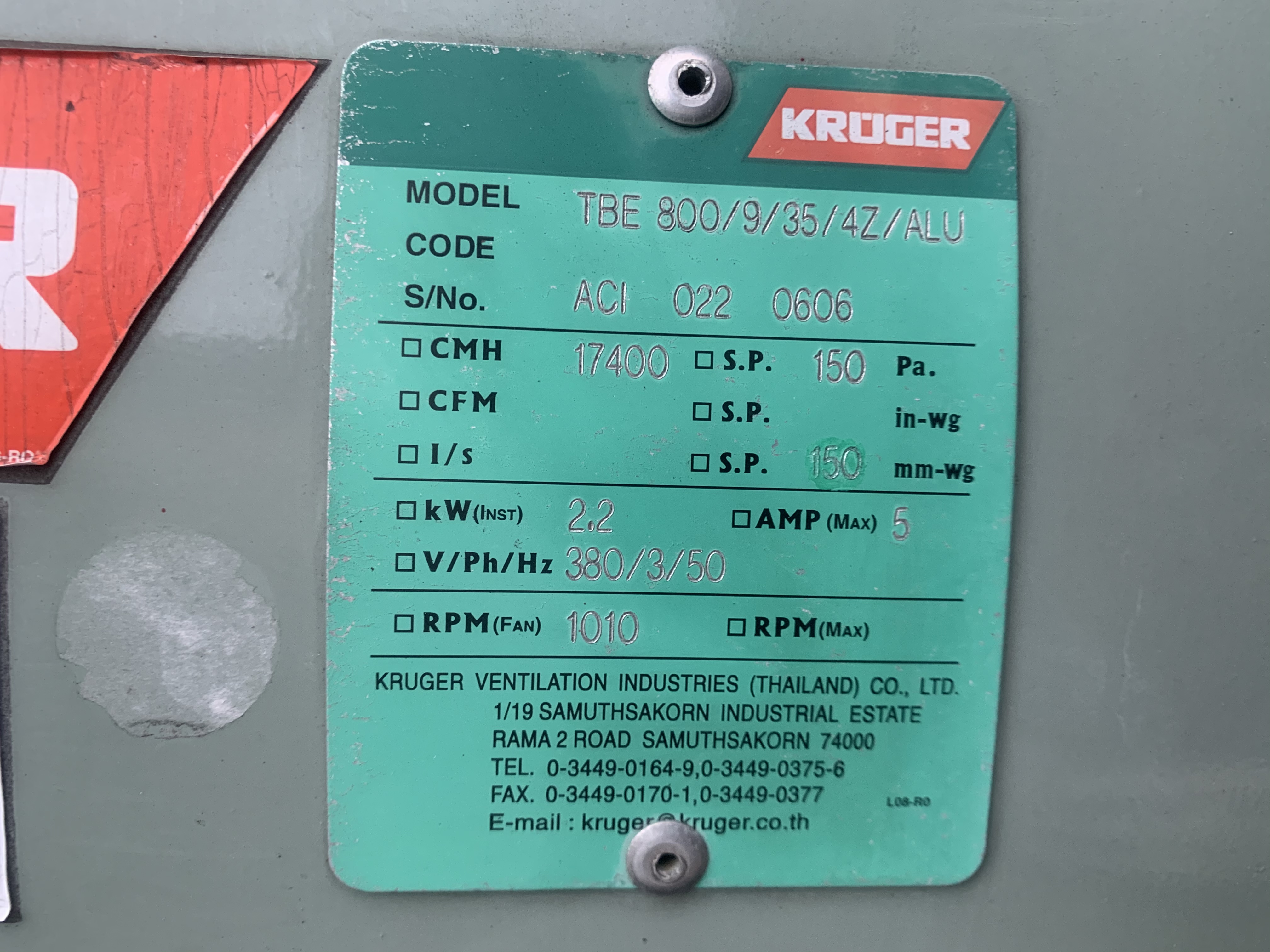 ขายโครงพัดลมท่อ-ถัง Kruger เดิมใส่กับมอเตอร์ขนาด 3HP. สภาพสวยใหม่มาก ใบพัดอลูมิเนียม หมุนนิ่ม พร้อมใช้งาน(ใส่มอเตอร์ หรือเครื่องยนต์ได้เลยครับ) ขายโครงพัดลมท่อ-ถัง Kruger เดิมใส่กับมอเตอร์ขนาด 3HP. สภาพสวยใหม่มาก ใบพัดอลูมิเนียม หมุนนิ่ม พร้อมใช้งาน(ใส่มอเตอร์ หรือเครื่องยนต์ได้เลยครับ)