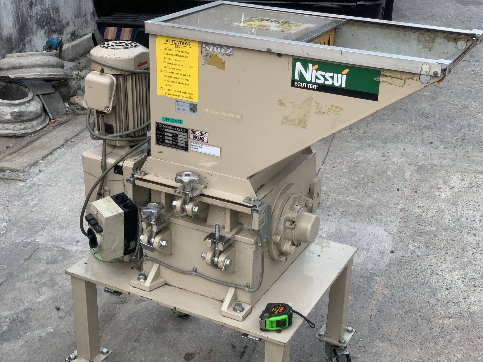 ราคา 2ตัว   ขายเครื่องบด-โม่ อเนกประสงค์ Nissui Kako 2HP. 220V 3สาย made in Japan สภาพสวย อุปกรณ์ครบ ใบบดสวย โครงสร้างแข็งแรง พร้อมใช้งาน มีมา 2ตัว