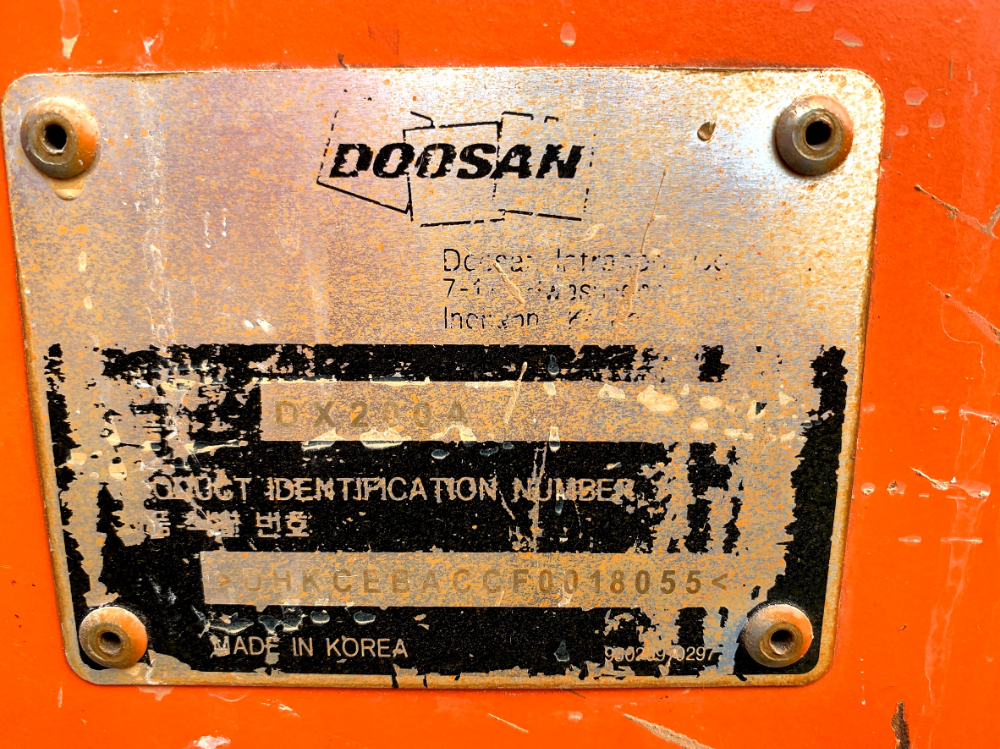 Doosan Dx200A หล่อมาก 7000 ชั่วโมง