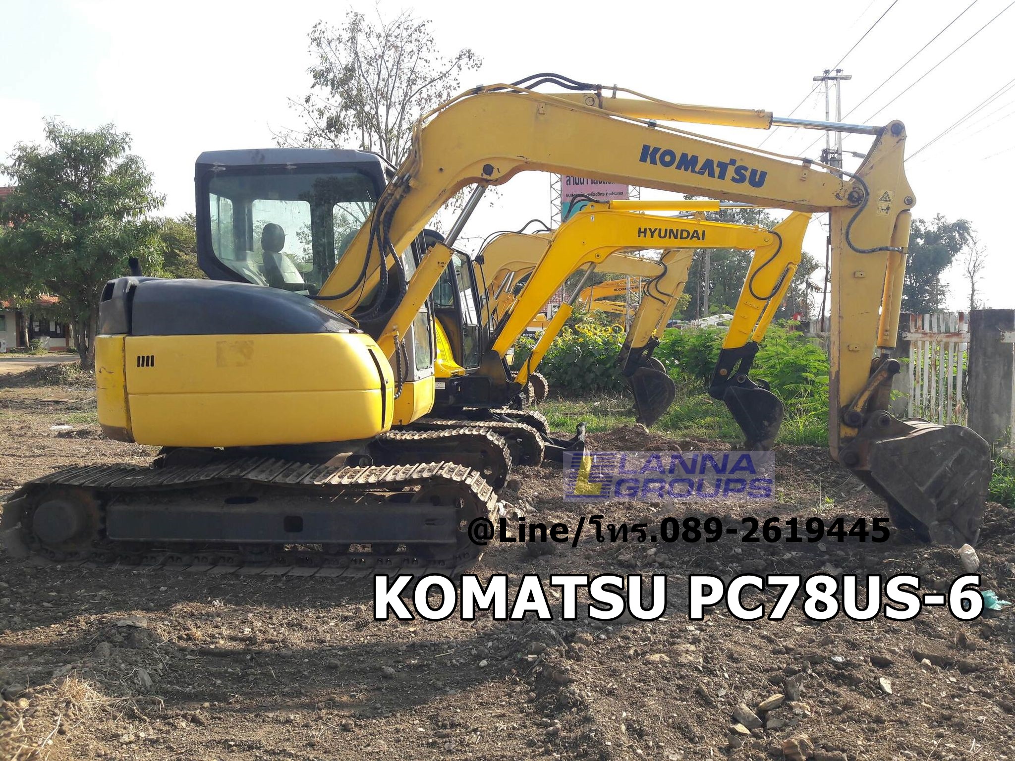 ขายรถขุด KOMATSU PC78US-6  ,รถเดิมๆเก่านอกเครื่องยนต์komatsu-4D95L ,คอนโทรลน้ำมัน, ปั๊มนิ้ว, แทรคเหล็ก, มีเอกสาร, ยังไม่เคยใช้งานในไทย
