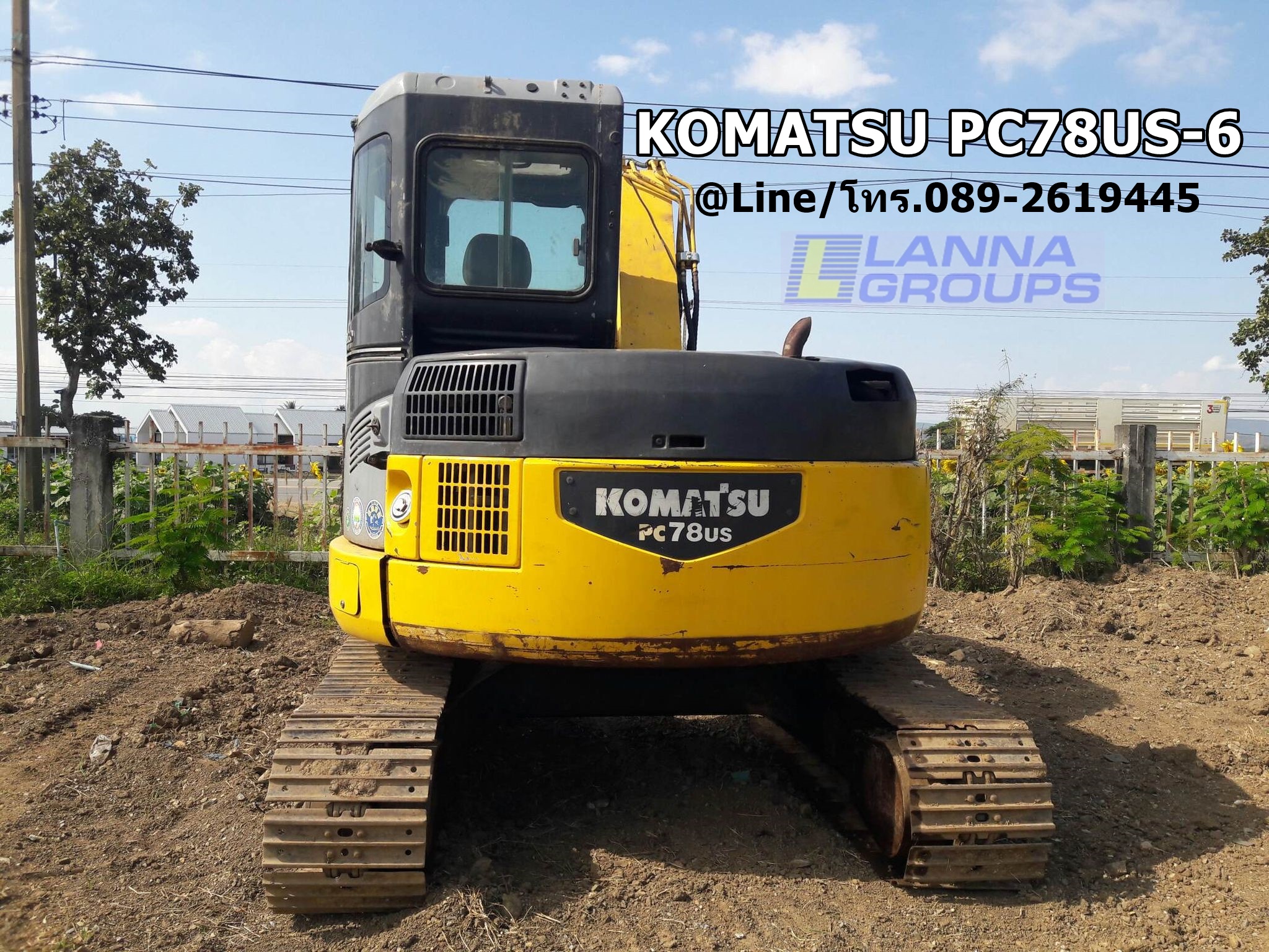 ขายรถขุด KOMATSU PC78US-6  ,รถเดิมๆเก่านอกเครื่องยนต์komatsu-4D95L ,คอนโทรลน้ำมัน, ปั๊มนิ้ว, แทรคเหล็ก, มีเอกสาร, ยังไม่เคยใช้งานในไทย